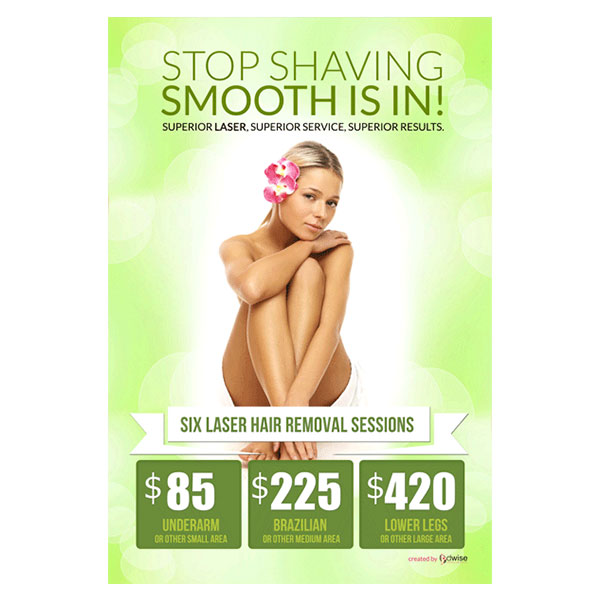 Green Leaf Spa - Laser Hair Removal poster design - Adwise Marketing